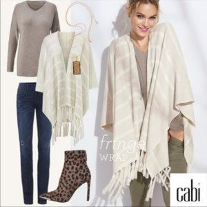 CAbi #3307 Limited Edition Fringe Wrap Poncho One Size